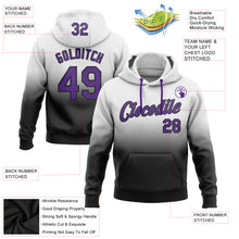 Load image into Gallery viewer, Custom Stitched White Purple-Black Fade Fashion Sports Pullover Sweatshirt Hoodie
