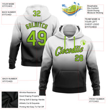 Load image into Gallery viewer, Custom Stitched White Neon Green-Black Fade Fashion Sports Pullover Sweatshirt Hoodie
