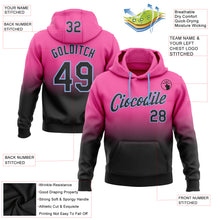 Load image into Gallery viewer, Custom Stitched Pink Black-Light Blue Fade Fashion Sports Pullover Sweatshirt Hoodie
