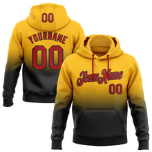 Load image into Gallery viewer, Custom Stitched Gold Red-Black Fade Fashion Sports Pullover Sweatshirt Hoodie
