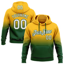 Load image into Gallery viewer, Custom Stitched Gold White-Green Fade Fashion Sports Pullover Sweatshirt Hoodie
