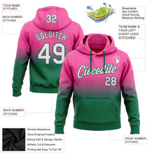 Load image into Gallery viewer, Custom Stitched Pink White-Kelly Green Fade Fashion Sports Pullover Sweatshirt Hoodie

