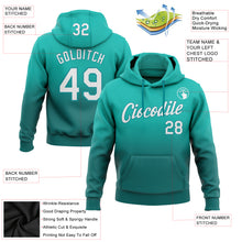 Load image into Gallery viewer, Custom Stitched Aqua White-Teal Fade Fashion Sports Pullover Sweatshirt Hoodie
