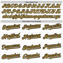Laden Sie das Bild in den Galerie-Viewer, Custom White Pinstripe Old Gold-Black Authentic Fade Fashion Baseball Jersey

