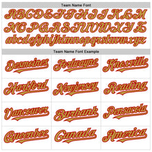 Laden Sie das Bild in den Galerie-Viewer, Custom White Pinstripe Old Gold-Red Authentic Fade Fashion Baseball Jersey
