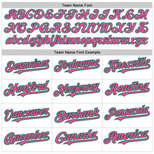 Загрузить изображение в средство просмотра галереи, Custom White Pinstripe Pink-Kelly Green Authentic Fade Fashion Baseball Jersey
