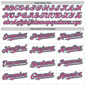 Custom White Pinstripe Pink-Kelly Green Authentic Fade Fashion Baseball Jersey