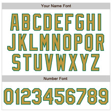 Загрузить изображение в средство просмотра галереи, Custom White Pinstripe Old Gold-Kelly Green Authentic Fade Fashion Baseball Jersey
