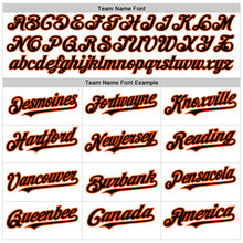 Load image into Gallery viewer, Custom White Pinstripe Black-Orange Authentic Fade Fashion Baseball Jersey
