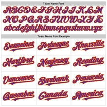 Charger l&#39;image dans la galerie, Custom White Pinstripe Purple-Orange Authentic Fade Fashion Baseball Jersey
