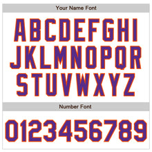 Charger l&#39;image dans la galerie, Custom White Pinstripe Purple-Orange Authentic Fade Fashion Baseball Jersey
