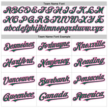Load image into Gallery viewer, Custom White Pinstripe Kelly Green-Pink Authentic Fade Fashion Baseball Jersey
