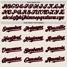 Charger l&#39;image dans la galerie, Custom Cream Pinstripe Black-Crimson Authentic Fade Fashion Baseball Jersey
