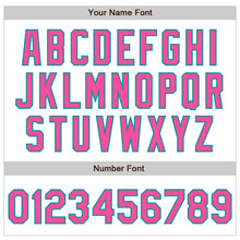 Charger l&#39;image dans la galerie, Custom White Pinstripe Pink-Teal Authentic Fade Fashion Baseball Jersey
