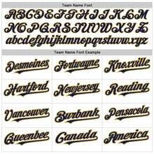 Charger l&#39;image dans la galerie, Custom White Pinstripe Navy-Old Gold Authentic Fade Fashion Baseball Jersey
