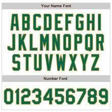 Charger l&#39;image dans la galerie, Custom White Pinstripe Kelly Green-Old Gold Authentic Fade Fashion Baseball Jersey
