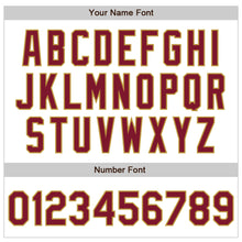 Charger l&#39;image dans la galerie, Custom White Pinstripe Crimson-Old Gold Authentic Fade Fashion Baseball Jersey
