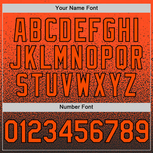 Custom Orange Black Authentic Fade Fashion Baseball Jersey