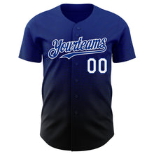 Laden Sie das Bild in den Galerie-Viewer, Custom Royal White-Black Authentic Fade Fashion Baseball Jersey
