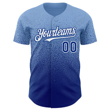 Laden Sie das Bild in den Galerie-Viewer, Custom Light Blue Royal-White Authentic Fade Fashion Baseball Jersey
