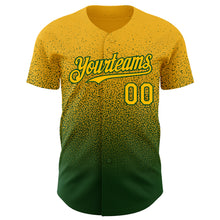 Laden Sie das Bild in den Galerie-Viewer, Custom Gold Green Authentic Fade Fashion Baseball Jersey

