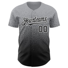 Laden Sie das Bild in den Galerie-Viewer, Custom Gray Black-White Authentic Fade Fashion Baseball Jersey
