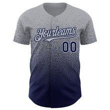 Load image into Gallery viewer, Custom Gray Navy Authentic Fade Fashion Baseball Jersey
