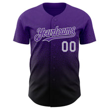 Laden Sie das Bild in den Galerie-Viewer, Custom Purple Gray-Black Authentic Fade Fashion Baseball Jersey
