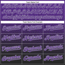 Load image into Gallery viewer, Custom Purple Gray-Black Authentic Fade Fashion Baseball Jersey
