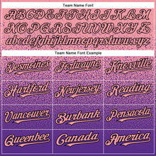 Laden Sie das Bild in den Galerie-Viewer, Custom Medium Pink Purple-Black Authentic Fade Fashion Baseball Jersey
