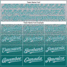 Load image into Gallery viewer, Custom Gray Teal Authentic Fade Fashion Baseball Jersey
