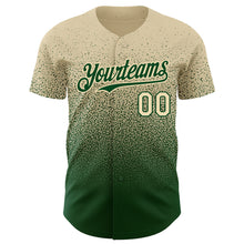 Laden Sie das Bild in den Galerie-Viewer, Custom Cream Green Authentic Fade Fashion Baseball Jersey
