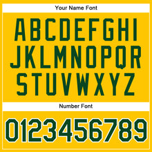 Load image into Gallery viewer, Custom Yellow Green Pinstripe Green-White Authentic Baseball Jersey
