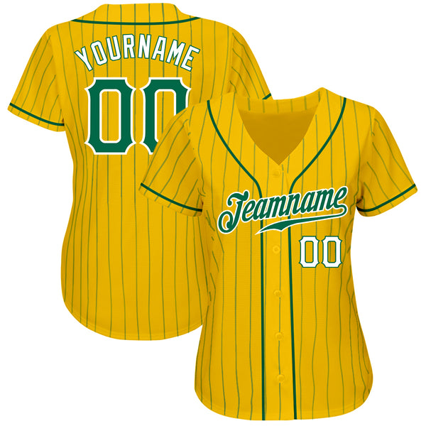 Custom Kelly Green Purple-Yellow Authentic Split Fashion Baseball Jersey