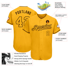 Load image into Gallery viewer, Custom Gold Gold-Brown Authentic Baseball Jersey
