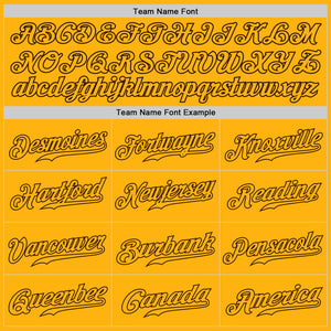 Custom Gold Gold-Brown Authentic Baseball Jersey