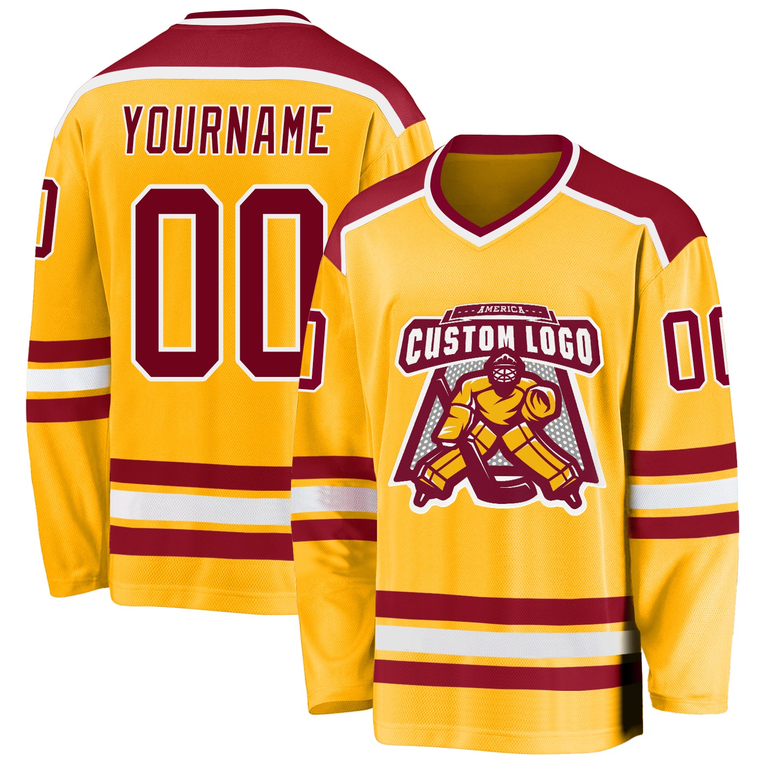 Custom Hockey Jerseys with a Colorado Embroidered Twill Logo