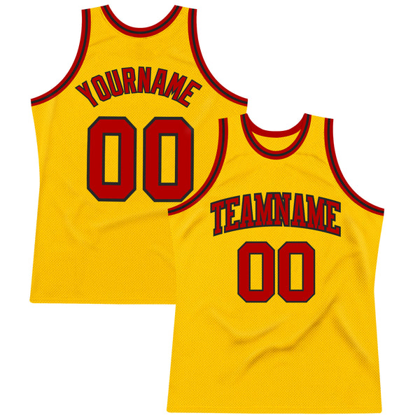 Cheap Custom Gold Black-Red Authentic Throwback Basketball Jersey Free  Shipping – CustomJerseysPro