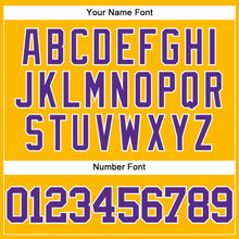 Загрузить изображение в средство просмотра галереи, Custom Gold Purple-White Authentic Baseball Jersey
