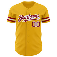 Load image into Gallery viewer, Custom Gold Crimson-White Authentic Baseball Jersey
