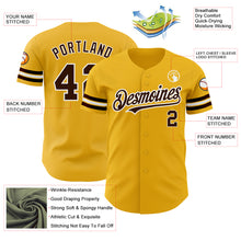 Laden Sie das Bild in den Galerie-Viewer, Custom Gold Brown-White Authentic Baseball Jersey
