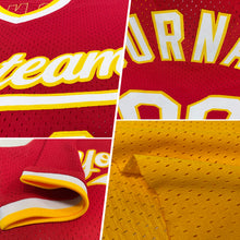 Charger l&#39;image dans la galerie, Custom Gold Navy-Red Authentic Throwback Baseball Jersey
