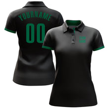 Laden Sie das Bild in den Galerie-Viewer, Custom Black Kelly Green Performance Golf Polo Shirt
