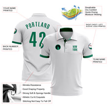 Загрузить изображение в средство просмотра галереи, Custom White Kelly Green Performance Golf Polo Shirt
