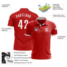 Laden Sie das Bild in den Galerie-Viewer, Custom Red White Performance Golf Polo Shirt
