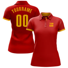Charger l&#39;image dans la galerie, Custom Red Yellow Performance Golf Polo Shirt
