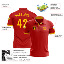 Charger l&#39;image dans la galerie, Custom Red Yellow Performance Golf Polo Shirt
