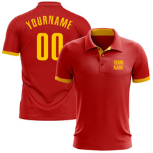 Charger l&#39;image dans la galerie, Custom Red Yellow Performance Golf Polo Shirt
