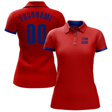 Charger l&#39;image dans la galerie, Custom Red Royal Performance Golf Polo Shirt
