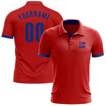 Charger l&#39;image dans la galerie, Custom Red Royal Performance Golf Polo Shirt
